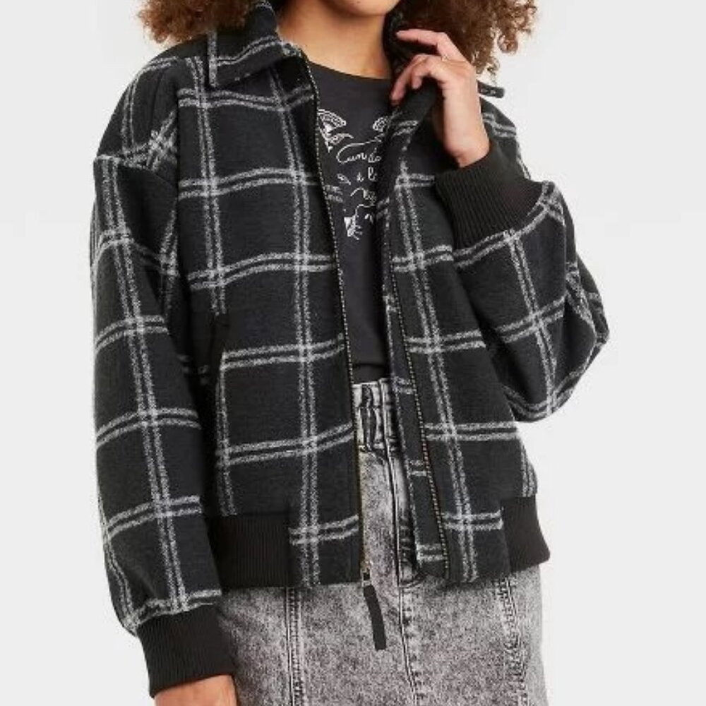 Universal Thread Plaid Bomber Jacket